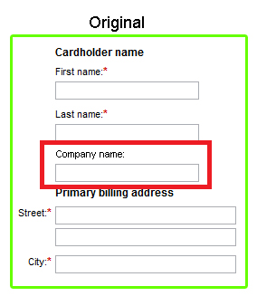 Expedia's form